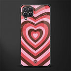 y2k red pink brown hearts aesthetic glass case for samsung galaxy f12 image