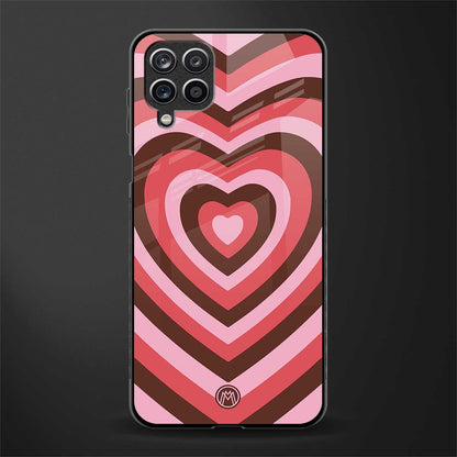 y2k red pink brown hearts aesthetic glass case for samsung galaxy m12 image