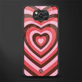 y2k red pink brown hearts aesthetic glass case for poco x3 pro image