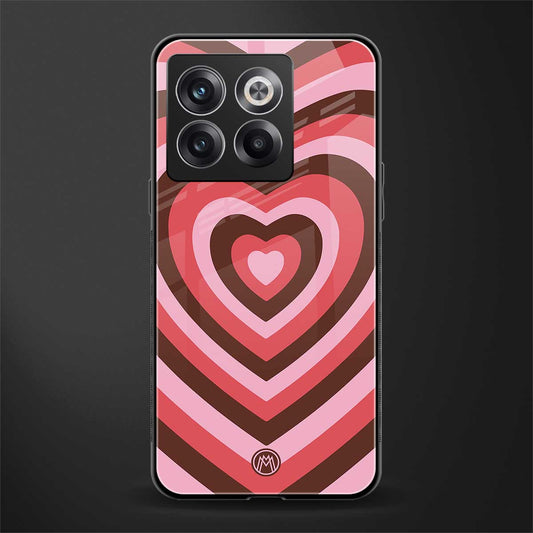 y2k red pink brown hearts aesthetic back phone cover | glass case for oneplus 10t