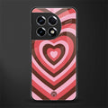 y2k red pink brown hearts aesthetic back phone cover | glass case for oneplus 11r