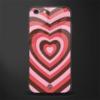 y2k red pink brown hearts aesthetic glass case for iphone 6 plus image