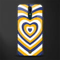 y2k yellow blue hearts aesthetic glass case for oppo f11 image