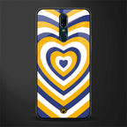 y2k yellow blue hearts aesthetic glass case for oppo f11 image