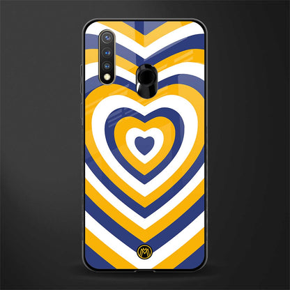 y2k yellow blue hearts aesthetic glass case for vivo y19 image