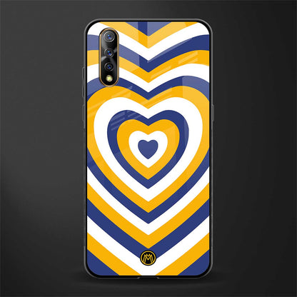 y2k yellow blue hearts aesthetic glass case for vivo z1x image
