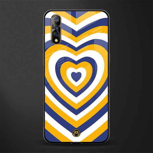 y2k yellow blue hearts aesthetic glass case for vivo z1x image