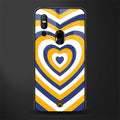 y2k yellow blue hearts aesthetic glass case for vivo v15 image
