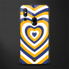 y2k yellow blue hearts aesthetic glass case for vivo v15 image
