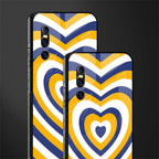 y2k yellow blue hearts aesthetic glass case for vivo v15 pro image-2