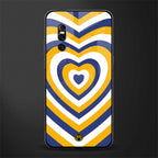 y2k yellow blue hearts aesthetic glass case for vivo v15 pro image