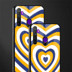 y2k yellow blue hearts aesthetic glass case for realme 5 pro image-2