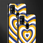 y2k yellow blue hearts aesthetic glass case for samsung galaxy m31 prime edition image-2