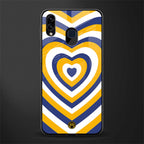 y2k yellow blue hearts aesthetic glass case for samsung galaxy m10s image