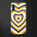 y2k yellow blue hearts aesthetic glass case for samsung galaxy note 10 image