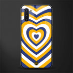 y2k yellow blue hearts aesthetic glass case for samsung galaxy note 10 image