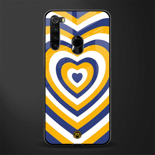 y2k yellow blue hearts aesthetic glass case for redmi note 8 image