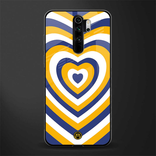 y2k yellow blue hearts aesthetic glass case for redmi note 8 pro image