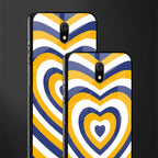 y2k yellow blue hearts aesthetic glass case for redmi 8a image-2
