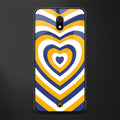 y2k yellow blue hearts aesthetic glass case for redmi 8a image