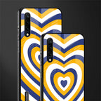 y2k yellow blue hearts aesthetic glass case for mi a3 redmi a3 image-2