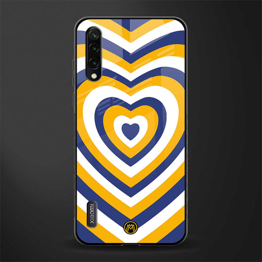 y2k yellow blue hearts aesthetic glass case for mi a3 redmi a3 image