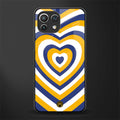 y2k yellow blue hearts aesthetic glass case for mi 11 lite image