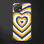 y2k yellow blue hearts aesthetic glass case for mi 11 lite image