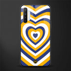 y2k yellow blue hearts aesthetic glass case for realme x2 image