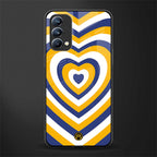 y2k yellow blue hearts aesthetic glass case for oppo f19 image