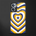 y2k yellow blue hearts aesthetic glass case for oneplus nord ce 2 5g image