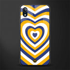 y2k yellow blue hearts aesthetic glass case for vivo y91i image