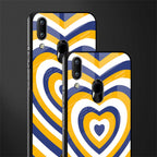 y2k yellow blue hearts aesthetic glass case for vivo y93 image-2