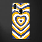 y2k yellow blue hearts aesthetic glass case for vivo y93 image