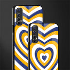 y2k yellow blue hearts aesthetic glass case for realme 7 image-2