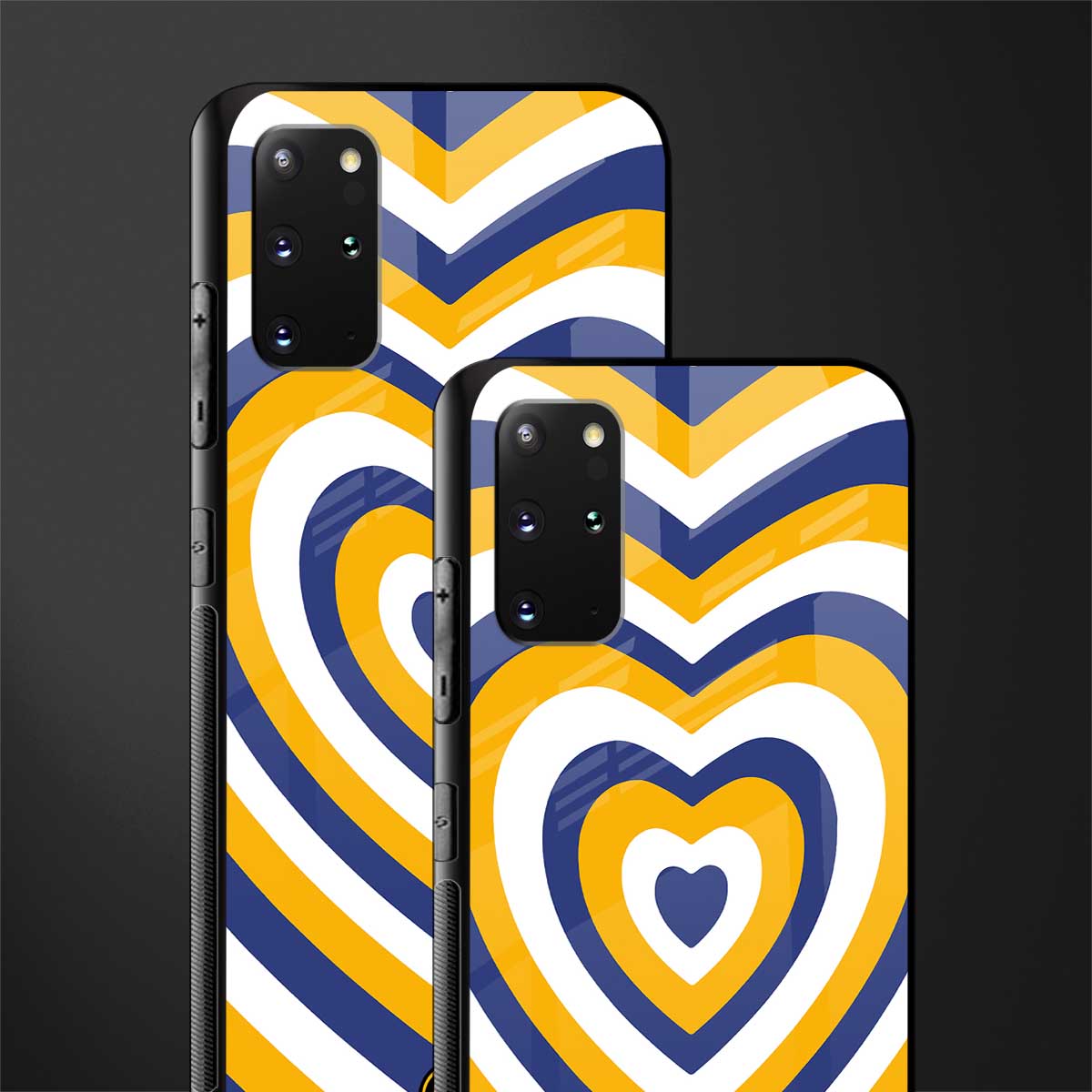 y2k yellow blue hearts aesthetic glass case for samsung galaxy s20 plus image-2