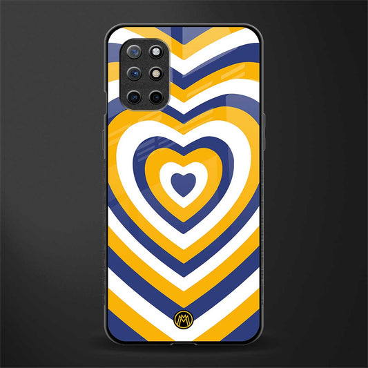 y2k yellow blue hearts aesthetic glass case for oneplus 8t image