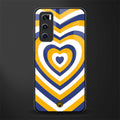 y2k yellow blue hearts aesthetic glass case for vivo v20 se image