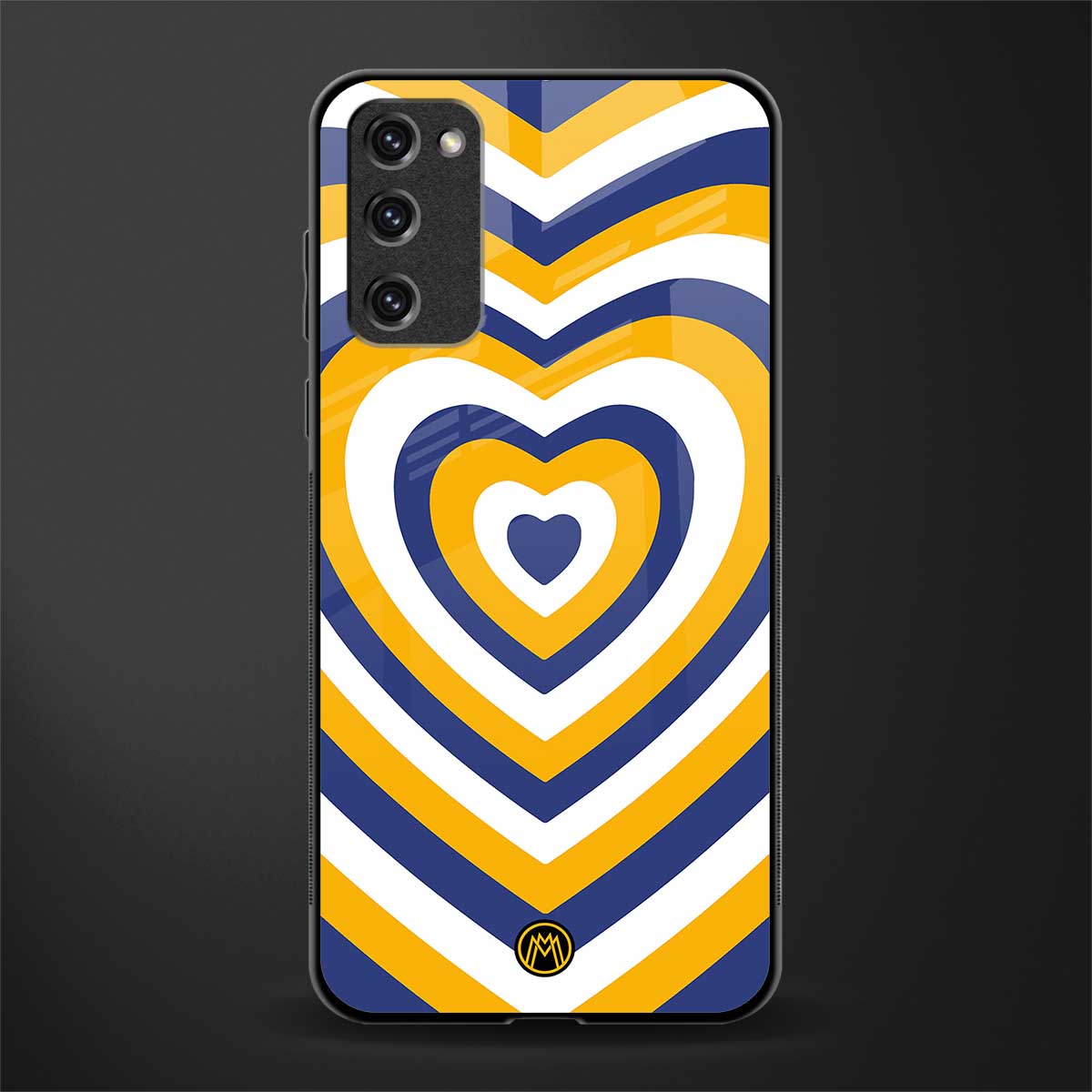 y2k yellow blue hearts aesthetic glass case for samsung galaxy s20 fe image