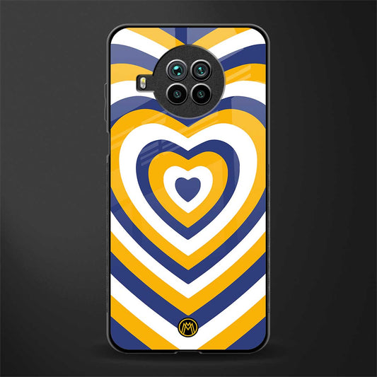 y2k yellow blue hearts aesthetic glass case for mi 10i image