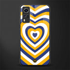 y2k yellow blue hearts aesthetic glass case for vivo y51a image