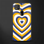 y2k yellow blue hearts aesthetic glass case for poco c31 image