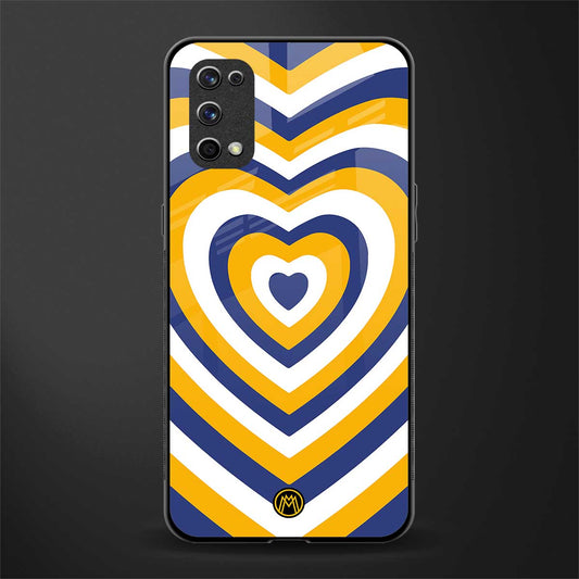 y2k yellow blue hearts aesthetic glass case for realme x7 pro image