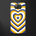 y2k yellow blue hearts aesthetic glass case for poco x3 image