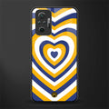y2k yellow blue hearts aesthetic glass case for redmi note 10 pro image
