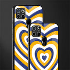 y2k yellow blue hearts aesthetic glass case for realme c21 image-2