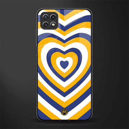 y2k yellow blue hearts aesthetic glass case for samsung galaxy a22 5g image