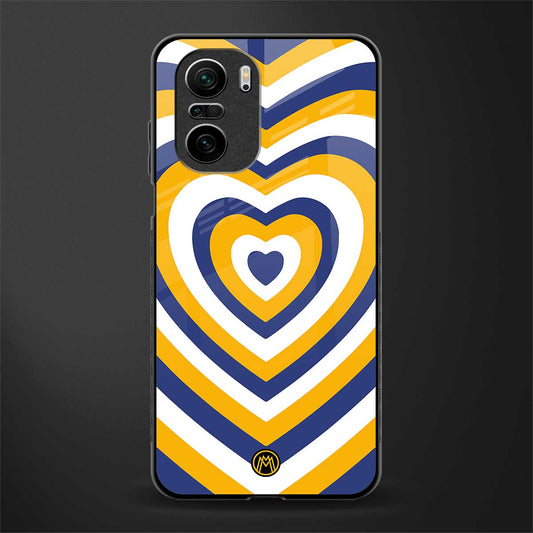 y2k yellow blue hearts aesthetic glass case for mi 11x 5g image