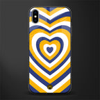 y2k yellow blue hearts aesthetic glass case for iphone xs max image