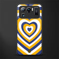 y2k yellow blue hearts aesthetic glass case for mi 11 ultra 5g image